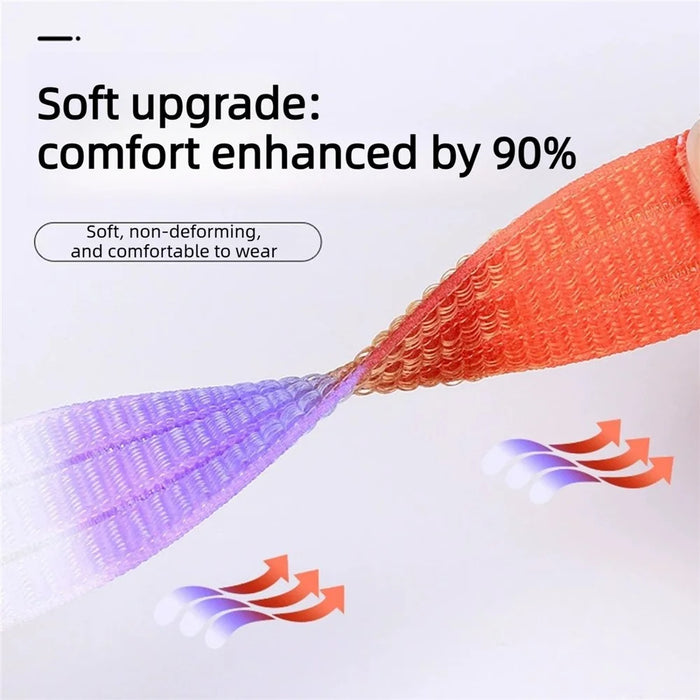 For Huawei Watch GT 3 Pro 43mm Band Magic Tape Quick Release 20mm Nylon Loop Breathable Watch Strap - Dawn Orange - 4