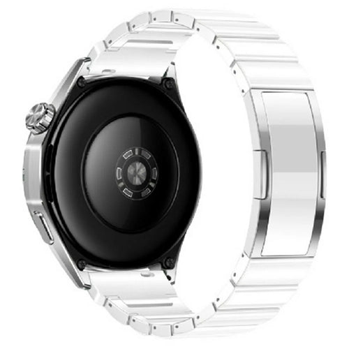 22mm Ceramic-like Watch Band for Huawei Watch GT 6 46mm / GT 5 46mm / Xiaomi Watch S4 / Garmin Forerunner 265 One Bead Adjustable Strap - White - 1