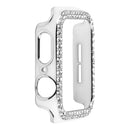 Two Rows Rhinestones Dual Color PC Protective Shell Watch Case Cover for Apple Watch Series SE3 / SE2 / SE1 /  6 / 5 / 4 44mm - White / Silver Rhinestone - 1