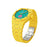 For Swatch Royal Pop Ceramic Strap Solid Color Watch Band Replacement with Integrated Watch Case - Yellow / 3 O'clock Direction - 3