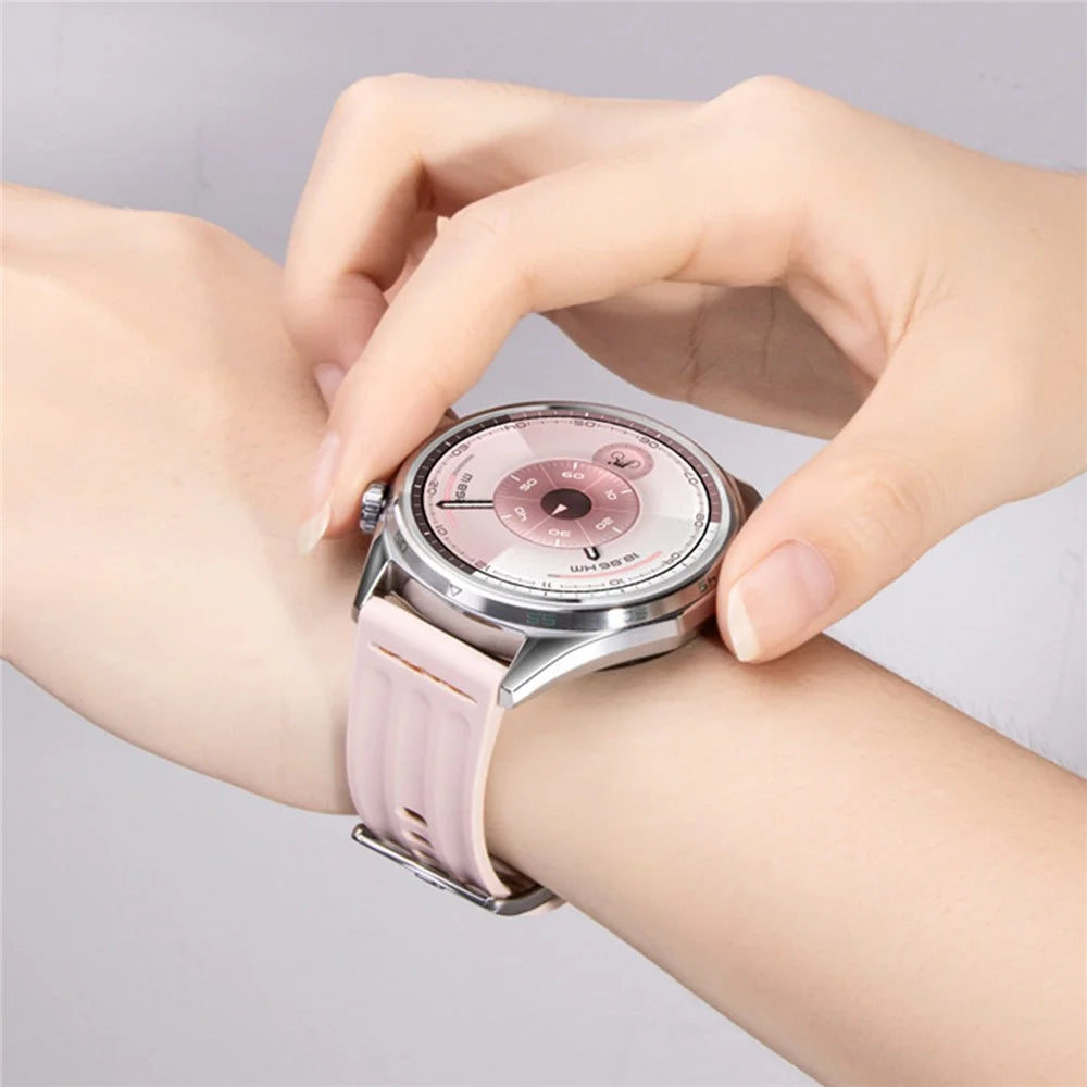 22mm Silicone Watch Band for Huawei Watch GT 6 46mm / Watch 5 46mm / Xiaomi Watch S4 / Garmin Forerunner 265 Ergonomic Replacement Strap - Starlight - 5