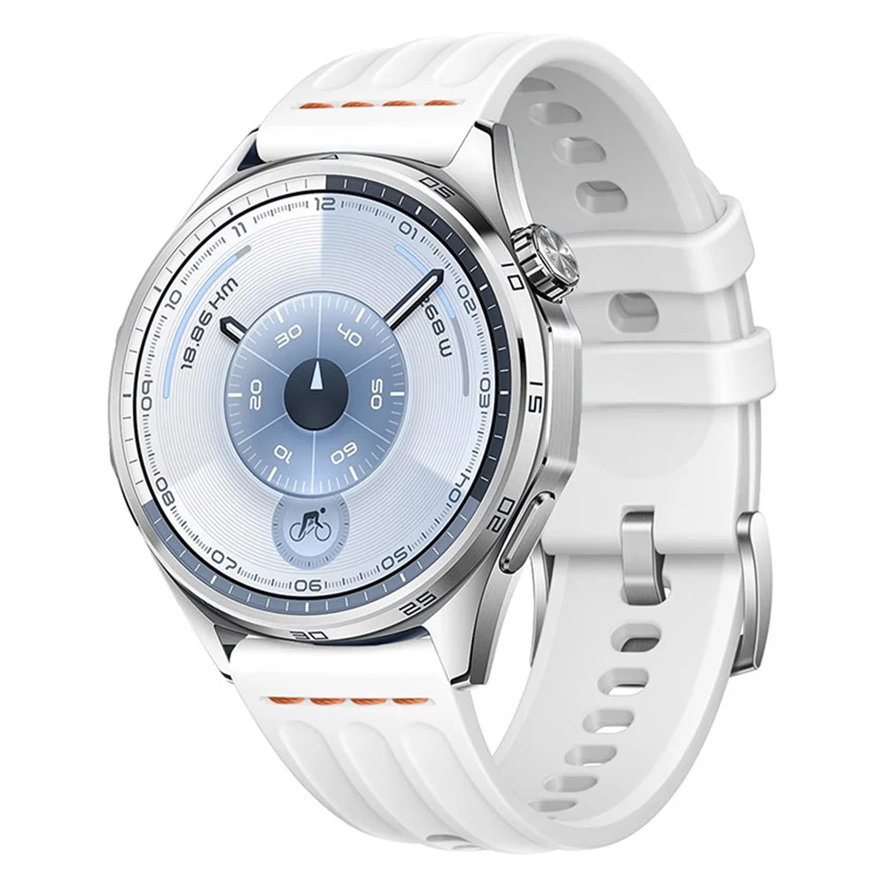 18mm Silicone Watch Band for Huawei Watch GT 6 41mm / Watch 5 42mm / Oppo Watch X2 Mini / Garmin Venu 3S Ergonomic Replacement Strap - White - 2