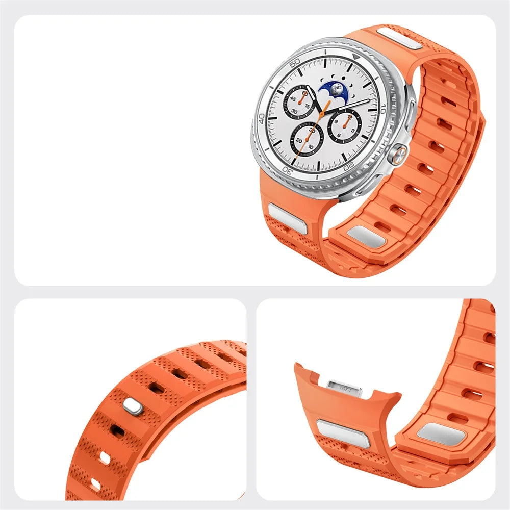 Dotted Magnetic Silicone Strap for Samsung Galaxy Watch9 Classic / Watch9 44mm / 40mm / Watch8 Classic 46mm / Watch8 44mm / 40mm Sport Band - Red - 3