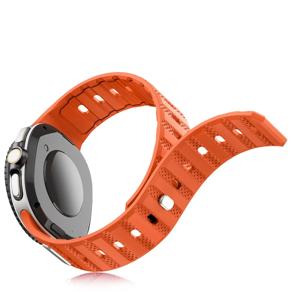 Dotted Magnetic Silicone Strap for Samsung Galaxy Watch9 Classic / Watch9 44mm / 40mm / Watch8 Classic 46mm / Watch8 44mm / 40mm Sport Band - Red - 4