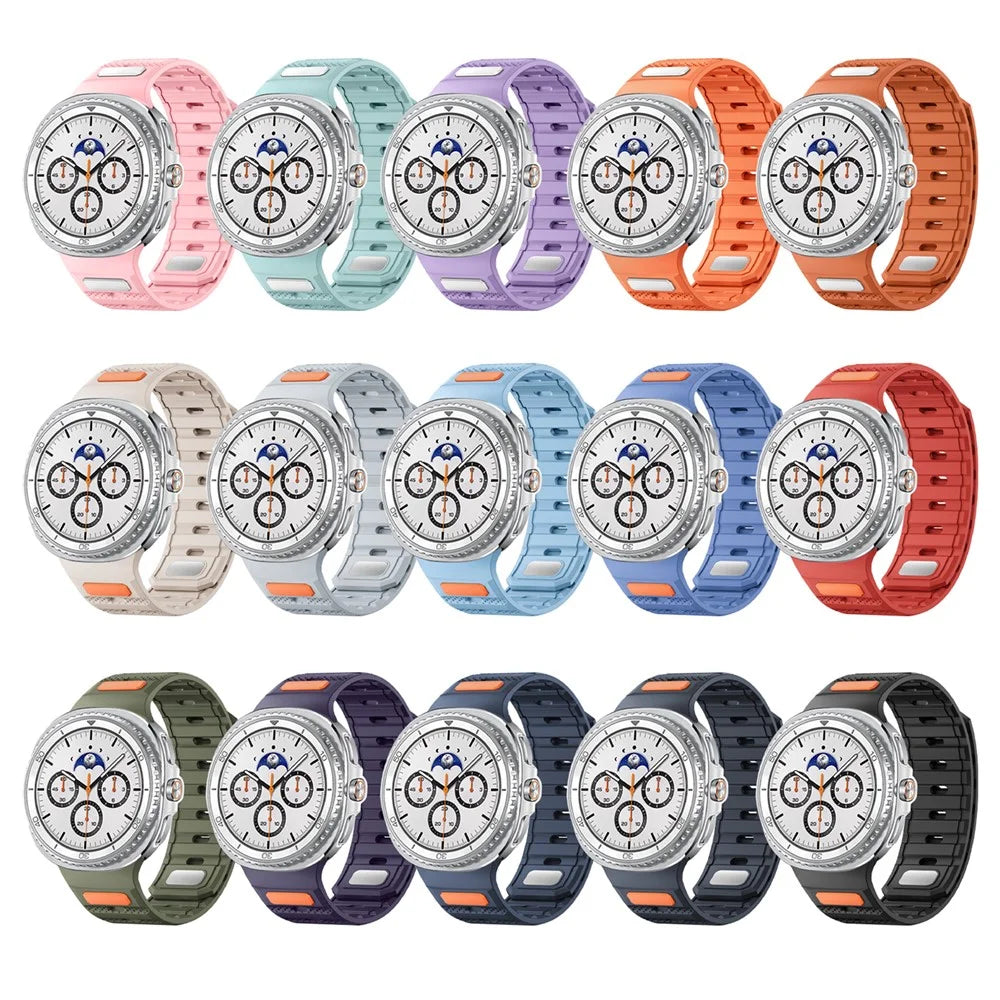 Dotted Magnetic Silicone Strap for Samsung Galaxy Watch9 Classic / Watch9 44mm / 40mm / Watch8 Classic 46mm / Watch8 44mm / 40mm Sport Band - Red - 6