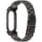 For Google Fitbit Air Stainless Steel Band Three Bead Metal Chain Link Watch Strap - Black - 1