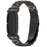For Google Fitbit Air Stainless Steel Band Three Bead Metal Chain Link Watch Strap - Black - 2