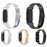 For Google Fitbit Air Stainless Steel Band Three Bead Metal Chain Link Watch Strap - Black - 4