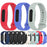 For Google Fitbit Air Silicone Sport Strap with Case Buckle Type Adjustable Replacement Band - Black / Red - 5