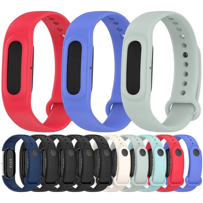 For Google Fitbit Air Silicone Sport Strap with Case Buckle Type Adjustable Replacement Band - Black / Red - 5