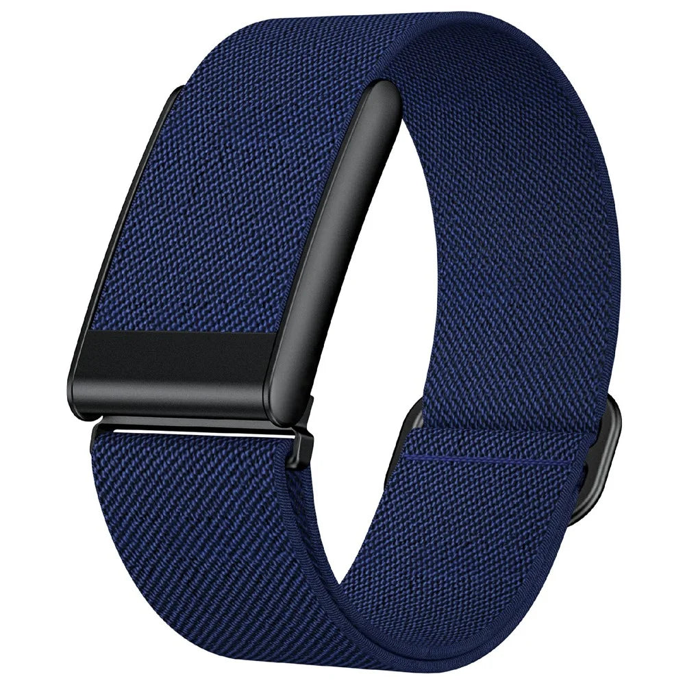 For WHOOP 5.0 Watch Strap Woven Band Adjustable Replacement Wristband - Navy Blue - 1