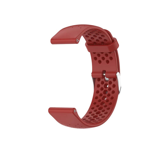 Breathable Smart Watch Strap Replacement Silicone Wrist Band for Garmin Forerunner 158/55 - Wine Red - 1