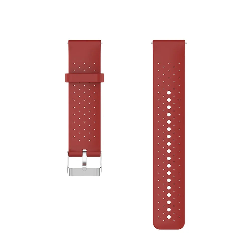 Breathable Smart Watch Strap Replacement Silicone Wrist Band for Garmin Forerunner 158/55 - Wine Red - 3