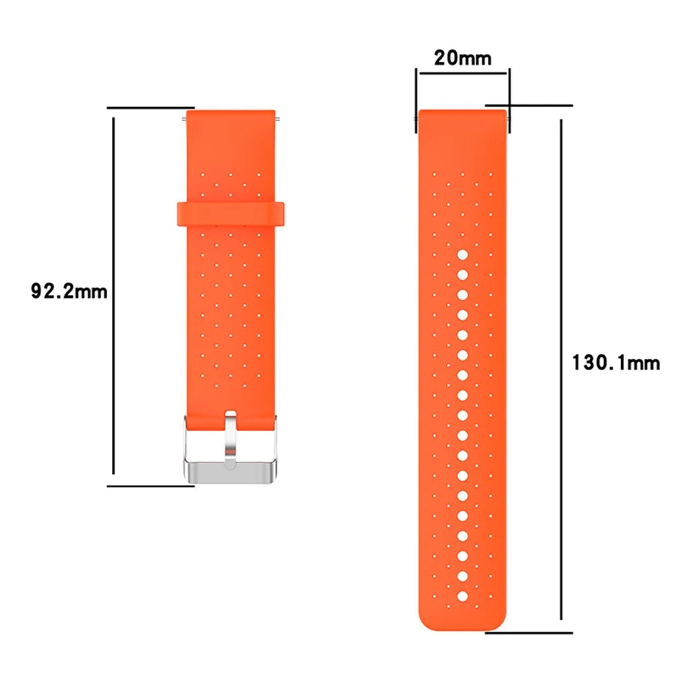 Breathable Smart Watch Strap Replacement Silicone Wrist Band for Garmin Forerunner 158/55 - Wine Red - 6