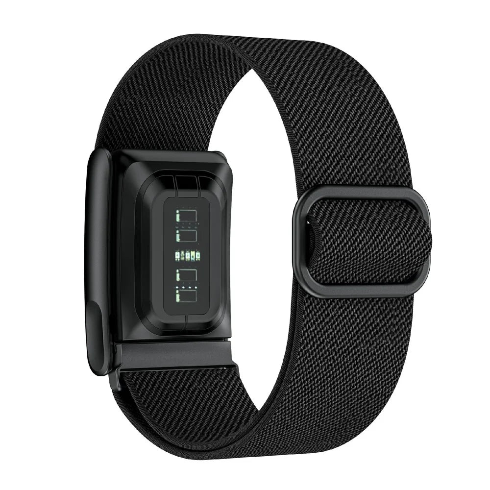 For WHOOP 5.0 LIFE MG Watch Strap Woven Band Adjustable Replacement Wristband - Black - 2