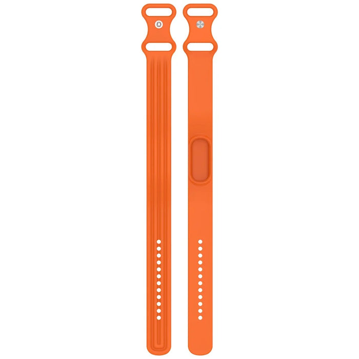 For Google Fitbit Air Silicone Strap 8-Shape Buckle Vertical Striped Band Wristband Replacement - Orange - 5