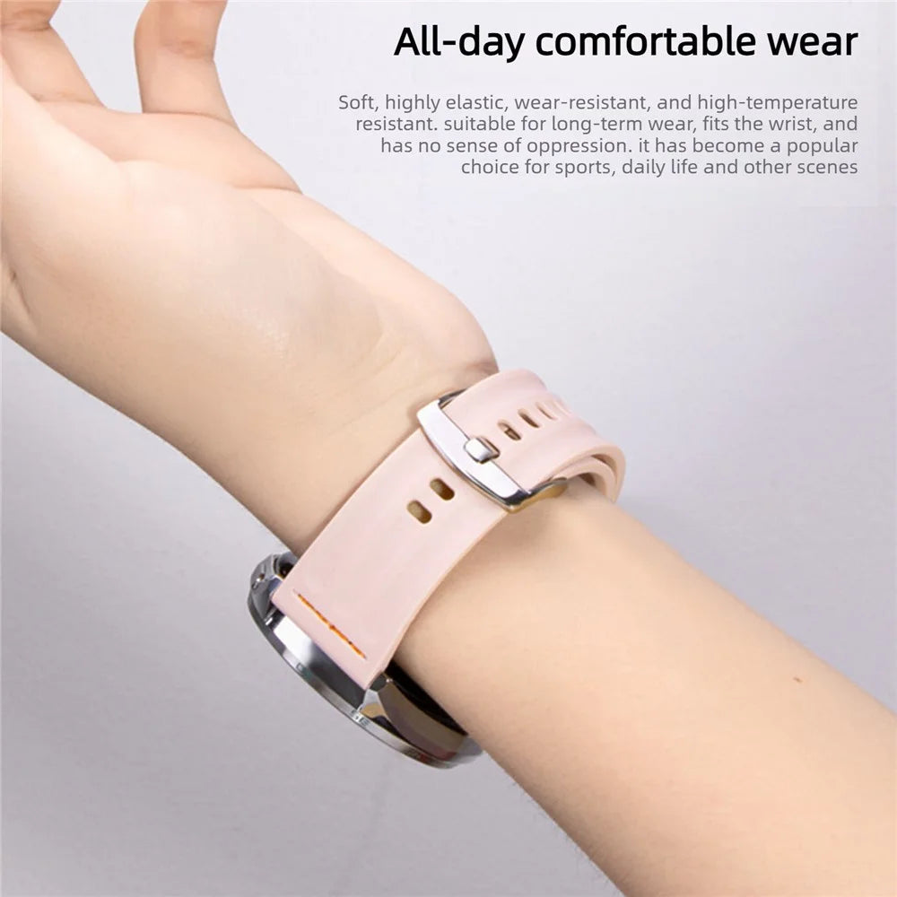 Silicone Strap for Xiaomi Smart Band 10 Pro / 9 Pro / 8 Pro / Redmi Watch 6 / 5 / 4 One Line Three Rails Waterproof Sport Wristband - White - 5