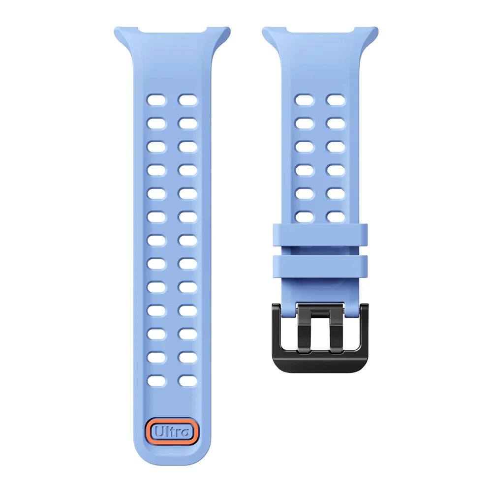 Silicone Strap for Samsung Galaxy Watch9 40mm / 44mm / Watch8 40mm / 44mm / Watch8 Classic 46mm Double Buckle Sport Band - Sapphire - 1