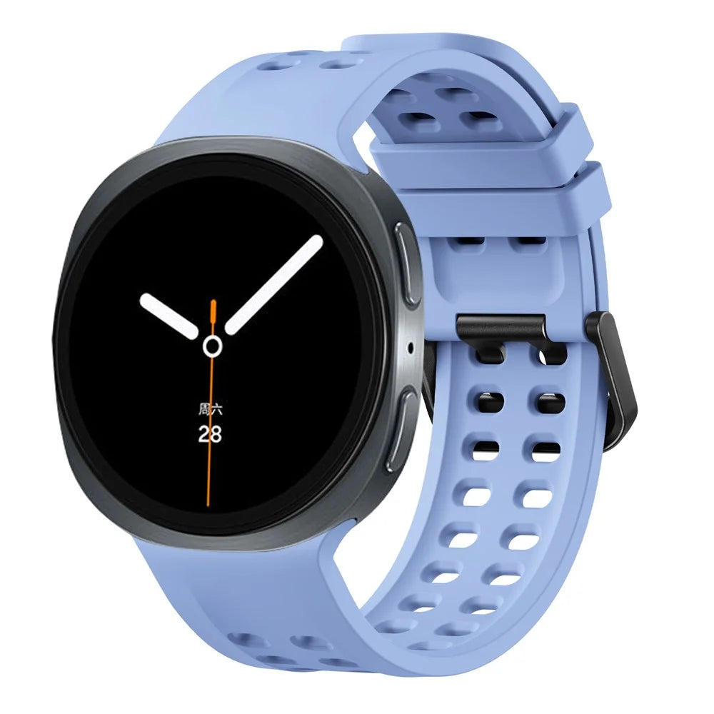 Silicone Strap for Samsung Galaxy Watch9 40mm / 44mm / Watch8 40mm / 44mm / Watch8 Classic 46mm Double Buckle Sport Band - Sapphire - 2