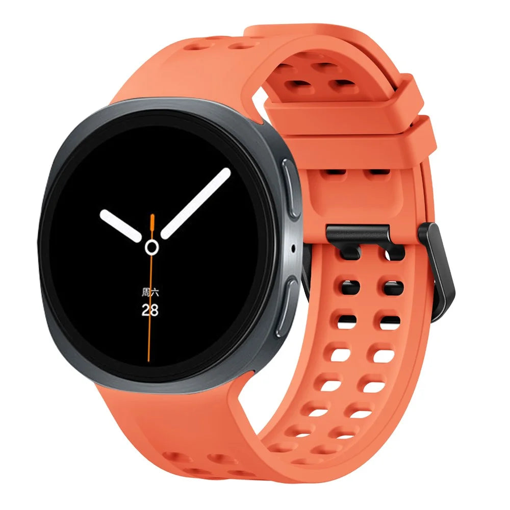 Silicone Strap for Samsung Galaxy Watch9 40mm / 44mm / Watch8 40mm / 44mm / Watch8 Classic 46mm Double Buckle Sport Band - Sapphire - 3