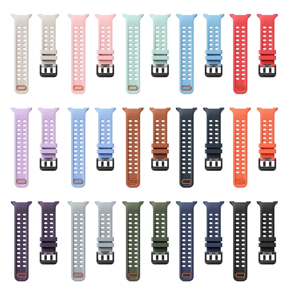 Silicone Strap for Samsung Galaxy Watch9 40mm / 44mm / Watch8 40mm / 44mm / Watch8 Classic 46mm Double Buckle Sport Band - Sapphire - 7