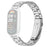 Stainless Steel Band for Xiaomi Smart Band 10 / 9 / 8 Three-bead Watch Strap with Folding Clasp - Silver - 1