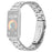 For Huawei Band 11 / 11 Pro Stainless Steel Band Three-bead Watch Strap with Folding Clasp - Silver - 1