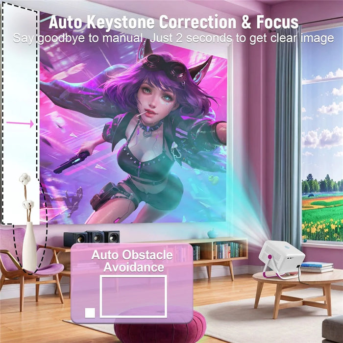 TP350 ASOP 1080P Smart Projector Android 11 Auto Focus WiFi 6 BT5.2 for Home Theater - US Plug - 5