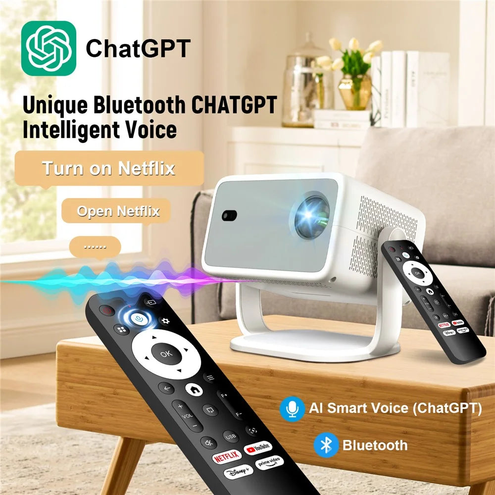 TP350 NTV 1080P Projector Android 13 Auto Focus 650 ANSI Lumens 360 Degree Rotatable Home Theater - US Plug - 4