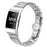 For Fitbit Charge 2 Strap One-bead Stainless Steel Watch Band with Butterfly Buckle - Silver - 2