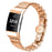 For Fitbit Charge 2 Strap One-bead Stainless Steel Replacement Metal Watch Band with Butterfly Buckle - Rose Gold - 2