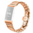 For Fitbit Charge 3 Strap One-bead Stainless Steel Replacement Metal Watch Band with Butterfly Buckle - Rose Gold - 1