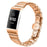 For Fitbit Charge 3 Strap One-bead Stainless Steel Replacement Metal Watch Band with Butterfly Buckle - Rose Gold - 2