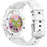 For Swatch Royal Pop Silicone Band 3 O'Clock Crown Strap with Transparent PC Case - White - 3