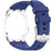 For Swatch Royal Pop Silicone Band 12 O'Clock Crown Strap with Transparent PC Case - Dark Blue - 1