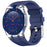 For Swatch Royal Pop Silicone Band 12 O'Clock Crown Strap with Transparent PC Case - Dark Blue - 2