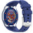 For Swatch Royal Pop Silicone Band 12 O'Clock Crown Strap with Transparent PC Case - Dark Blue - 3