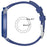 For Swatch Royal Pop Silicone Band 12 O'Clock Crown Strap with Transparent PC Case - Dark Blue - 7