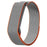For Google Fitbit Air Strap Metal Frame Checkered Nylon Magic Tape Wristband - Grey / Orange - 1