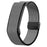 For Google Fitbit Air Nylon Strap Metal Frame Magnetic Checkered Woven Sport Band - Black - 1