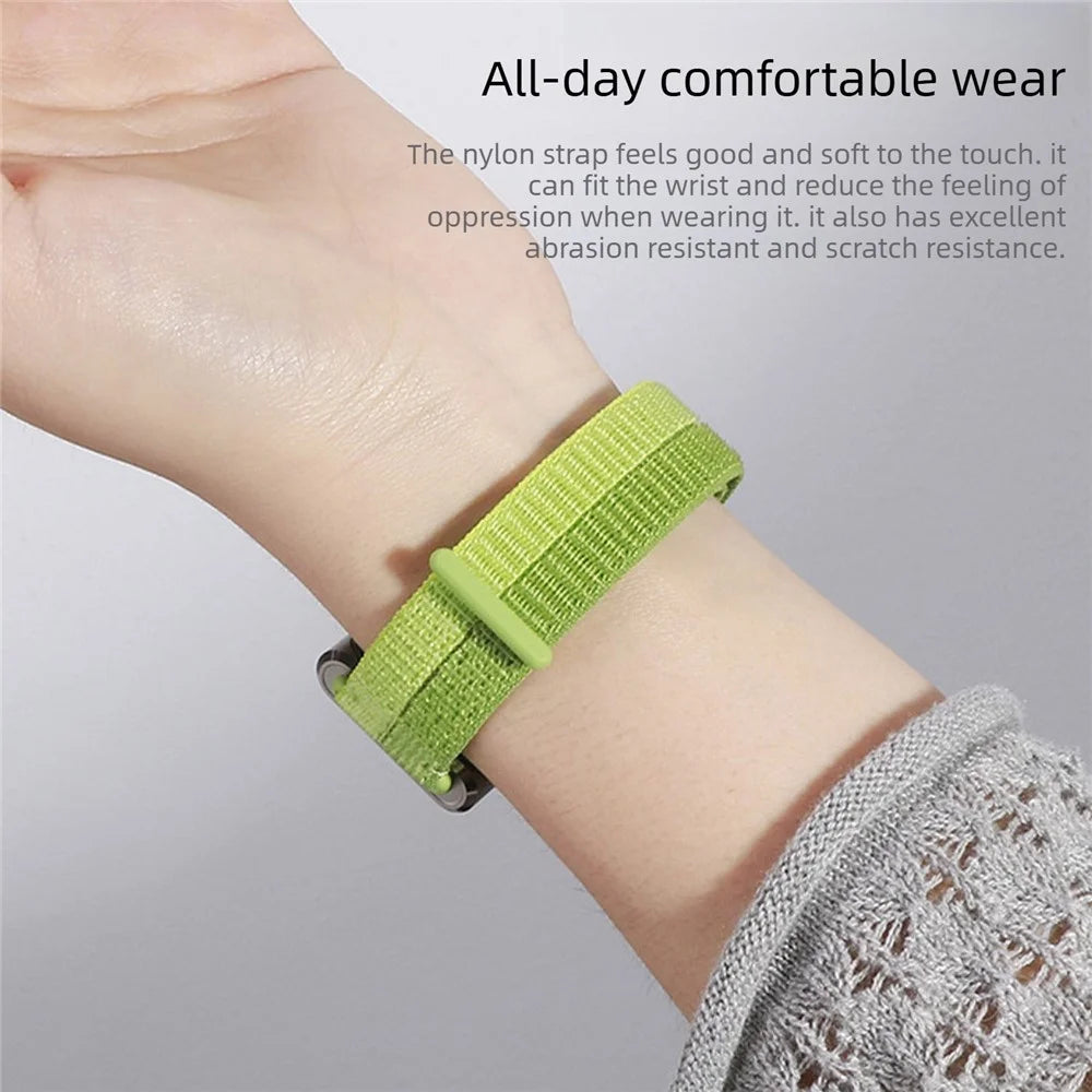 Nylon Strap for Huawei Watch Fit 5 Pro / 5 / 4 Pro / 4 / 3 Magic Tape Sport Loop Band Breathable Wristband - Rainbow - 5
