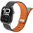 AHASTYLE BO06 Genuine Cow Leather Strap for Apple Watch Series 11 10 42mm / 9 8 7 41mm / SE3 SE2 SE 6 5 4 40mm / 3 2 1 38mm Pin Buckle Magnetic Watch Band - Black+Orange - 2