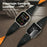 AHASTYLE BO06 Genuine Cow Leather Strap for Apple Watch Series 11 10 42mm / 9 8 7 41mm / SE3 SE2 SE 6 5 4 40mm / 3 2 1 38mm Pin Buckle Magnetic Watch Band - Black+Orange - 4