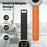 AHASTYLE BO06 Genuine Cow Leather Strap for Apple Watch Series 11 10 42mm / 9 8 7 41mm / SE3 SE2 SE 6 5 4 40mm / 3 2 1 38mm Pin Buckle Magnetic Watch Band - Black+Orange - 5