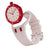 For Swatch Royal Pop Strap Dual Color Ceramic Case with Integrated Silicone Watch Band - Pink Ceramic / 12 O'clock Direction - 2