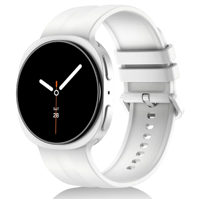 Silicone Strap for Samsung Galaxy Watch9 40mm / 44mm / Watch8 40mm / 44mm Quick Release Replacement Band - White S - 2