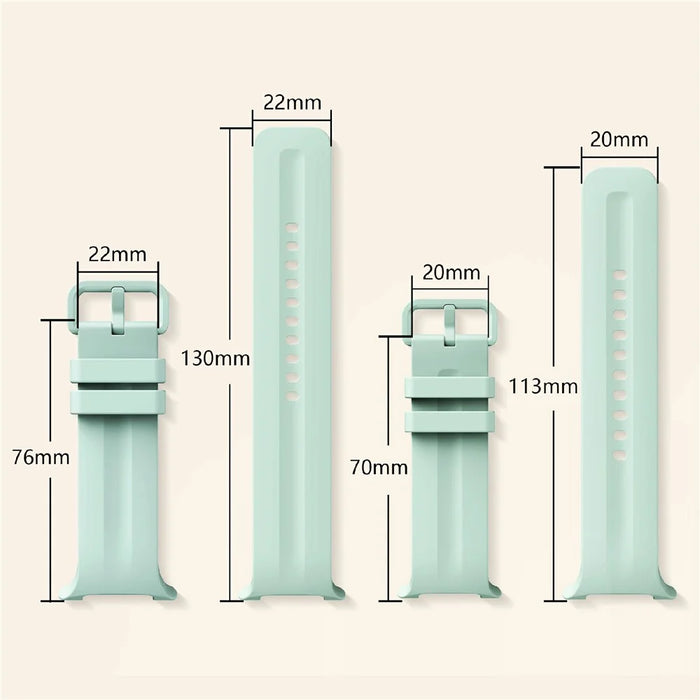 Silicone Strap for Samsung Galaxy Watch9 40mm / 44mm / Watch8 40mm / 44mm Quick Release Replacement Band - White S - 5