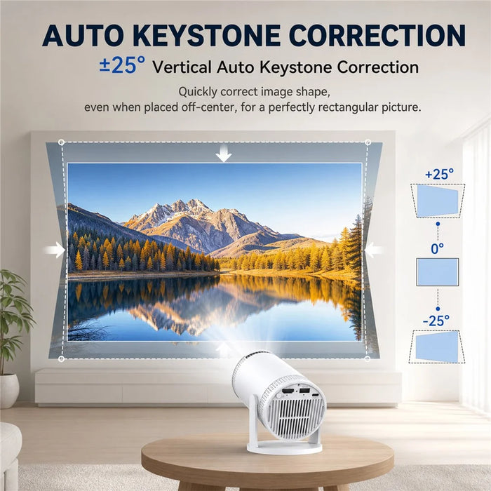 IMC300 Android 14 Mini Projector 720P 170 ANSI Bluetooth-compatible 5.2 WiFi 6 Portable Home Theater, 1+8GB - EU Plug - 4