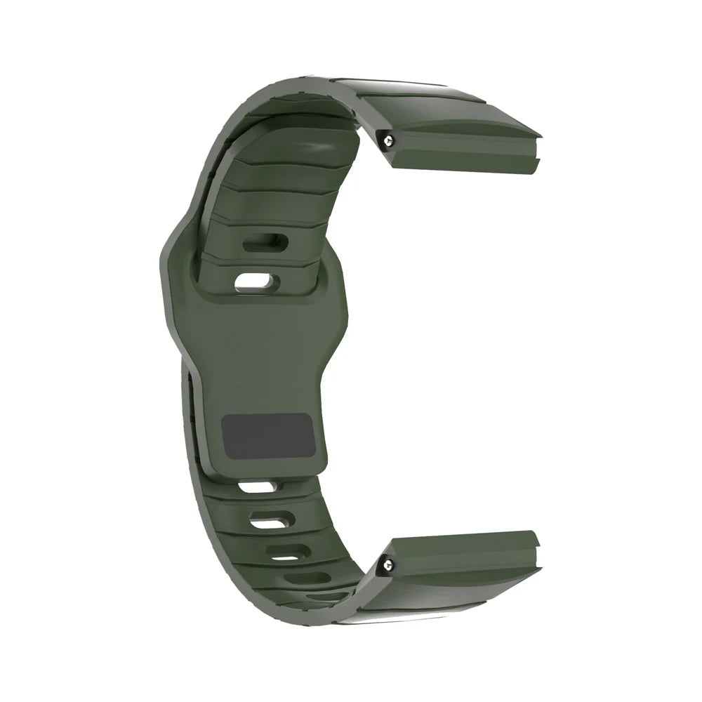 For Huawei Watch 4 Pro Adjustable Strap Armor Reverse T-Buckle Silicone Watch Band - Green - 3