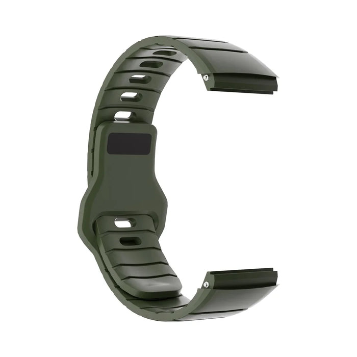 For Huawei Watch GT 6 Pro 46mm Adjustable Strap Armor Reverse T-Buckle Silicone Watch Band - Green - 4